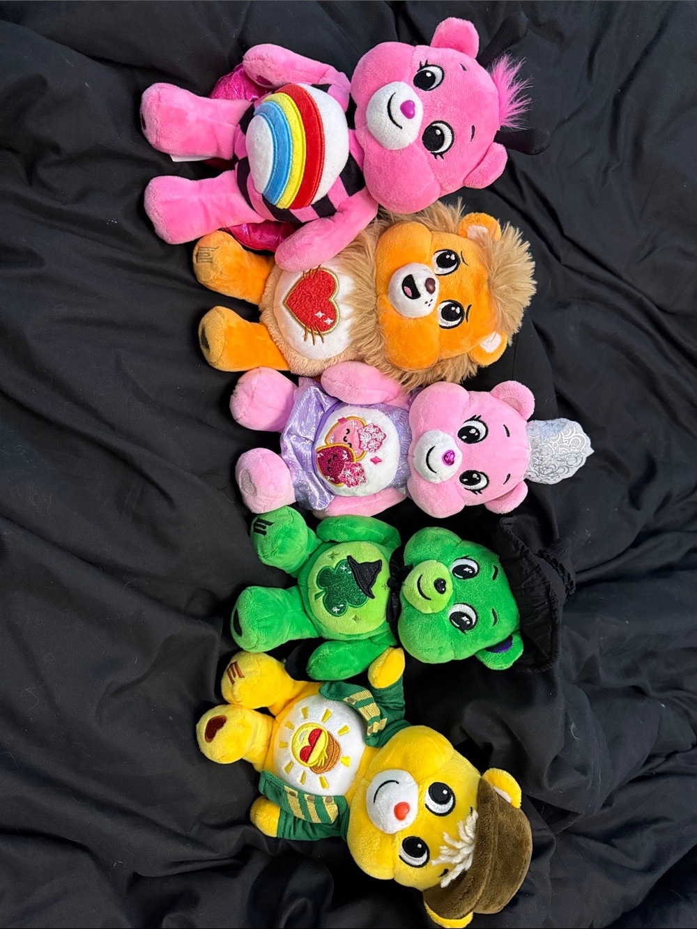 Care Bears Plush Set - Pink, Orange, Green, Yellow